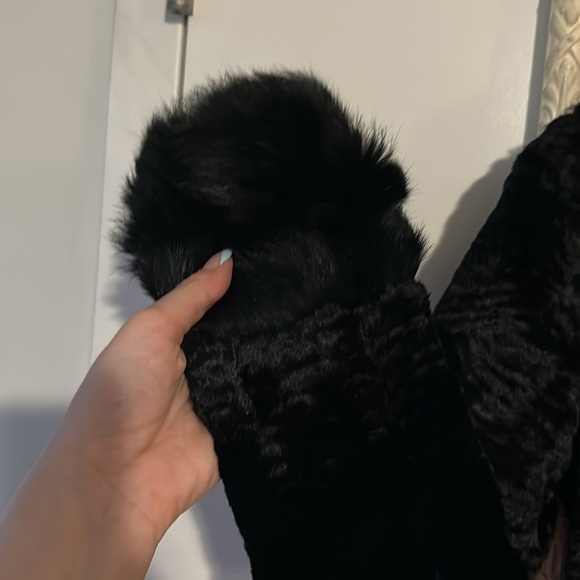 Heart Moon Star Luxurious Black Teddy Jacket - Picture 3 of 12